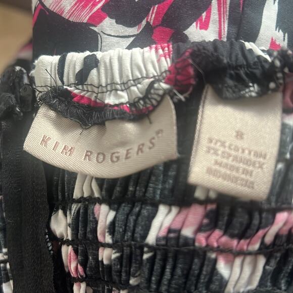 Y2K Floral Sundress Size S | Black White Pink | Fit and Flare | By Kim Rogers - Picture 15 of 15